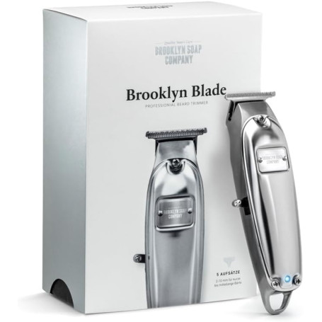 Brooklyn Soap Company Tondeuse à barbe Brooklyn Blade USB-C - Tondeuse à barbe professionnelle pour homme - Tondeuse en acier in