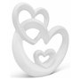 Cœur harmonieux pour la décoration - cœur décoratif Moderne en céramique de 23cm de Haut en Blanc - cœur en céramique Bien adapt
