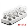 LIGHTWORLD24 Lot de 10 ampoules sphériques P21W 24V 21W BA15s Feu de freinage, feux de recul, feux de circulation diurnes, clign