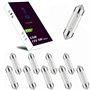 LIGHTWORLD24 Lot de 10 ampoules navette 12V 5W C5W SV8