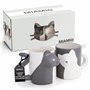 MIAMIO - 2 x 350 ml Ensemble Tasse de chat/Mug/Tasses/Mugs en céramique