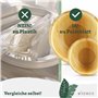 Wiseware - Lot de 25 bols jetables ronds en feuilles de palmier biodégradables - Diamètre 19 cm - Vaisselle de fête bio composta