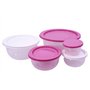 Lot de 5 saladiers en plastique - 0,5 à 5 l - Avec couvercle - Passent au lave-vaisselle