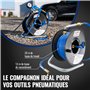 Poppstar Enrouleur de Tuyau d'Air Comprimé Manuel en PVC (20m+1,5m, Diamètre (6x11,5mm)), Raccords 1/4 Pouce BSPT