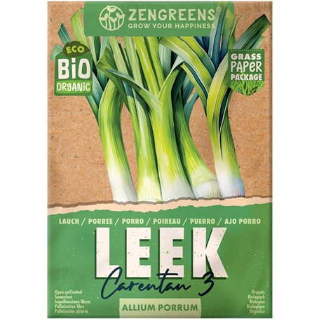 ZenGreens® – Graines de poireau bio - Semences potagères - Graines de légumes pour une culture facile au jardin