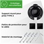 GRAFT Support mural de type 2 pour câble | Support pour voiture électrique à un connecteur IEC 62196-2 | Accessoire pour station