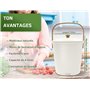 YourCasa poubelle compost cuisine - 4L composteur cuisine pour déchets organiques de cuisine - poubelles à compost avec filtre à