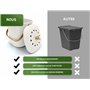 YourCasa poubelle compost cuisine - 4L composteur cuisine pour déchets organiques de cuisine - poubelles à compost avec filtre à