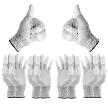 Minadax ESD Gants antistatiques Finger-TIP – 5 paires Taille XL/10 – Pour réparation