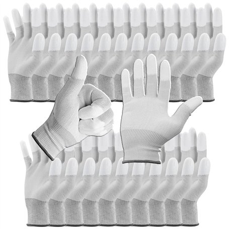 Minadax ESD Gants antistatiques Finger-TIP - 12 paires - Taille L/9 - Pour réparation