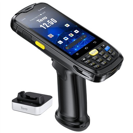 Tera Scanner de Codes à Barres Android 10 PDA Terminal Zebra SE4710 4" Ecran Tactile Ordinateur Mobile Portable avec Station de