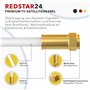 RedStar24 Câble SAT Premium 1m - Câble Coaxial Connecteur F Classe A+ - Câble Antenne Fiche F pour TV, Routeur & Modem Internet 