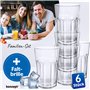 KONZEPT - Set de 6 verres à eau, grands verres, 410ml, Set de verres à boire, empilables - idéal pour les jus de fruits, les coc