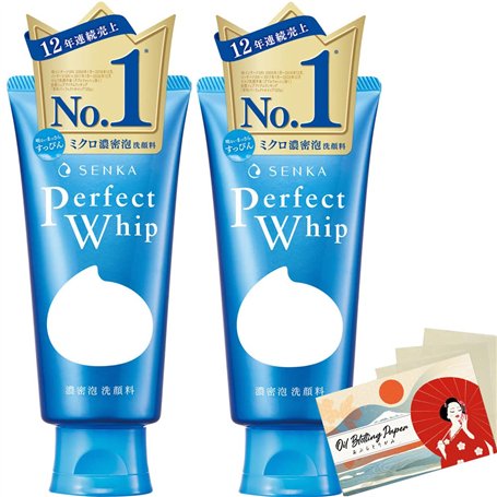Senka Perfect Whip u Facial Wash -120g 2pcs Blotting Paper Set
