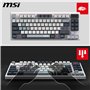MSI Forge GK600 TKL Wireless Sky FR - Clavier AZERTY mécanique à switches linéaires - Touches PBT imprimées par Sublimation, Bas