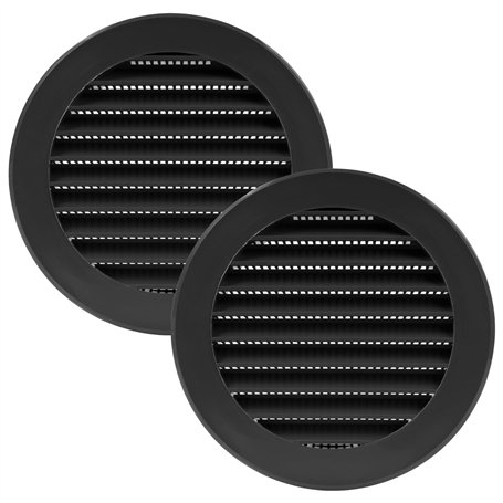 Vent Systems Lot de 2 grilles d'aération noires de 10