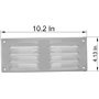 Vent Systems 260 x 105 mm - Blanc - Lot de 2 grilles d'aération avec grille d'insectes - Applications CVC - Chauffage, refroidis