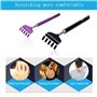 Gratte-dos extensible portatif, OWUDE télescopique Scratcher Tetractable Bear Griffe Métal Main Massager Outil Pack de 2 (Noir +