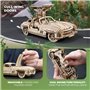 UGEARS Coupé Sport à Aileron - Maquette Voiture a Construire - Maquette Voiture Construction Bois - Adulte Puzzle 3D Voiture ave