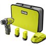 RYOBI Perceusevisseuse 12V 2 vitesses 30 Nm 24 positions mandrin 10 mm 2 batteries lithium 20 Ah chargeur Livrée en sac de trans