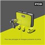RYOBI Perceusevisseuse 12V 2 vitesses 30 Nm 24 positions mandrin 10 mm 2 batteries lithium 20 Ah chargeur Livrée en sac de trans