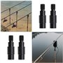 EMSea 4pcs Connecteur d'alarme de Pêche 3/8 Pouces Alarme de Morsure de Pêche Adaptateur à Dégagement Rapide Support de Canne à 