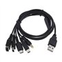 EMSea Câble de Chargeur USB 5 en 1 Remplacement Compatible avec Gameboy Advance SP(GBA SP)/ DS Lite/NDS/Wii U/New 3DS XL/New 3DS