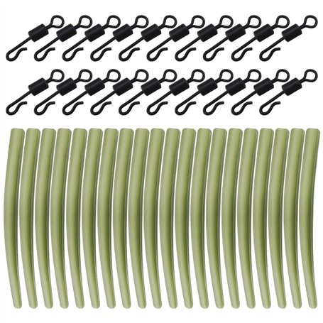 YINETTECH 40pcs Manchons Anti-enchevêtrement Émerillons à Changement Rapide Accessoires Matériel de Terminal de Pêche à la Carpe
