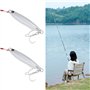 YINETTECH Lot de 2 Leurres de Pêche en Métal avec Hameçons Triples 40 G pour Maquereau Morue Bar Pêche en Eau Douce en Mer Chrom