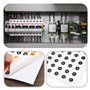 VGOL 12pcs Autocollants pour Panneau Électrique et 4pcs Autocollants Ronds avec Chiffres Ronds pour Disjoncteur Étiquettes de Pa