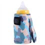 Kquepo Universel USB Chauffe- Lait Poussette Voyage Sac Isotherme Portable Allaitement Biberon Chauffe Camouflage-Bleu
