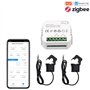 Fowecry Compteur D'Énergie Tuya Smart ZigBee 2 Voies Bidirectionnel avec Pince de Capteur de Courant App Moniteur Puissance 100-