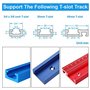 Fowecry Lot de 5 Boulons de Rail en T M8 Kit de Bouton Boulons à Fente en T de 4 Pouces avec Rondelles Accessoires de Rail en T 