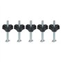 Fowecry Lot de 5 Boulons de Rail en T M8 Kit de Bouton Boulons à Fente en T de 4 Pouces avec Rondelles Accessoires de Rail en T 