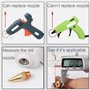 Doxiuyo Pistolet à Colle à Embout Fin Power avec Set de Buses en Cuivre pour Pistolets à Colle Chaude - Set de 4 Buses en Cuivre