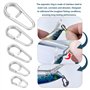 eMagTech 50pcs Anneaux Fendus en Acier Inoxydable Liens Clips de Pêche à Changement Rapide 10mm 13mm 16mm 18mm 21mm Clips de Leu
