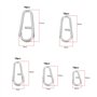 eMagTech 50pcs Anneaux Fendus en Acier Inoxydable Liens Clips de Pêche à Changement Rapide 10mm 13mm 16mm 18mm 21mm Clips de Leu