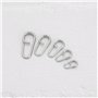 eMagTech 50pcs Anneaux Fendus en Acier Inoxydable Liens Clips de Pêche à Changement Rapide 10mm 13mm 16mm 18mm 21mm Clips de Leu