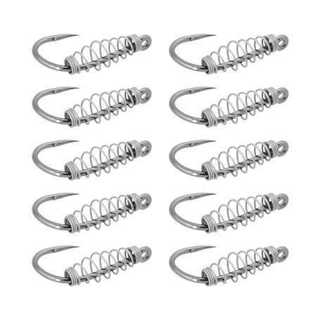 ECSiNG Lot de 40 Hameçons à Ressort pour Pêche Au Poisson-Chat Matériel de Pêche Hameçon à Barde Compatible avec La Pâte Power B