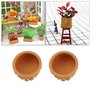 eMagTech 2 Ensemble de 14pcs Pot de Fleur pour Maison de Poupée Miniature Plante Pots en Terre Cuite Simulation Bonsaï Pot Fée J