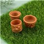 eMagTech 2 Ensemble de 14pcs Pot de Fleur pour Maison de Poupée Miniature Plante Pots en Terre Cuite Simulation Bonsaï Pot Fée J