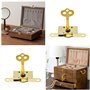 ECSiNG 3 sets Armoire Serrure Antique Serrure de Boîte à Bijoux Décorative avec Clés Vis Vintage Boîte en Bois Serrure de Meuble