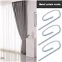 SG Store 100pcs Crochets Métalliques pour Rideau de Porte 6 Polices Crochets Coulissants Tringles de Fenêtre Rideaux de Douche D