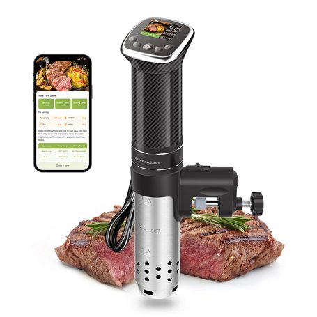 KitchenBoss Thermoplongeur Cuisson Sous Vide: Wifi Thermo Plongeur 1100W APP Contrôle Cuiseur Sous Vide Cooker pour un Contrôle