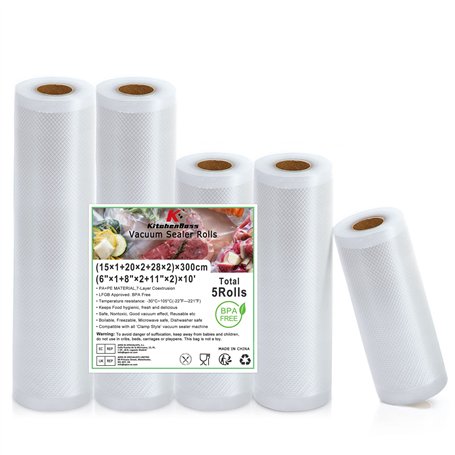 KitchenBoss Rouleau Sous Vide Alimentaire: Sac Sous Vide Alimentaire pour des Appareils de Mise Sous Vide