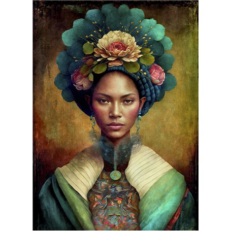 Indian Woman Poster en papier de riz 29