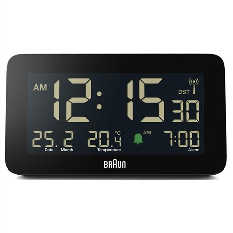 Braun Réveil Radio-piloté pour Les fuseaux horaires d'europe Centrale (DCF) avec Affichage de la Date