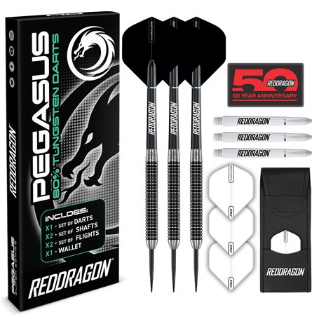 RED DRAGON Pegasus 21 Gram Jeu de fléchettes Professional en tungstène Steeltip avec ailettes