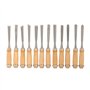 Silverline 250241 Jeu de 12 ciseaux à bois de sculpteur 200 mm