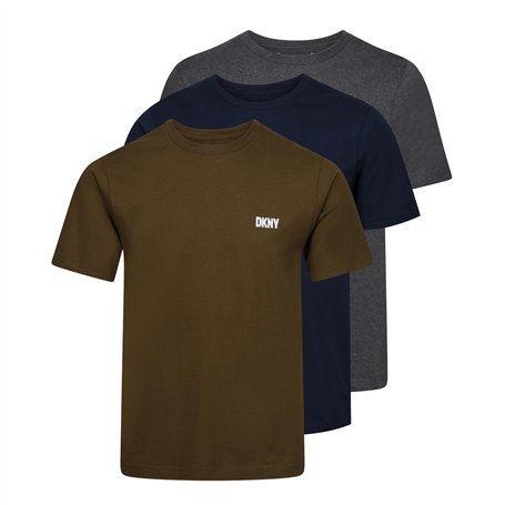 DKNY Lot de 3 T-Shirts pour Homme 100% Coton